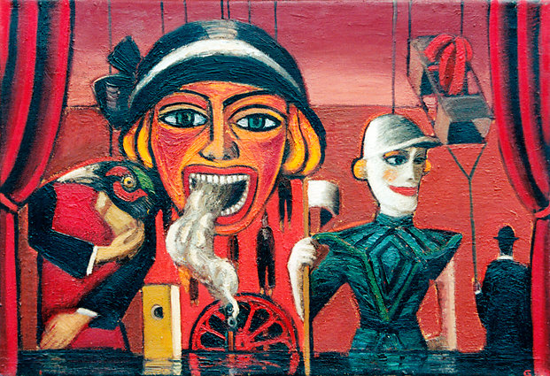 "Marionetten", Öl/LW, 60x85, 1979