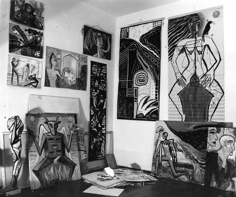 Blick ins Atelier, Ostberlin, 1985 / © Karin Wieckhorst