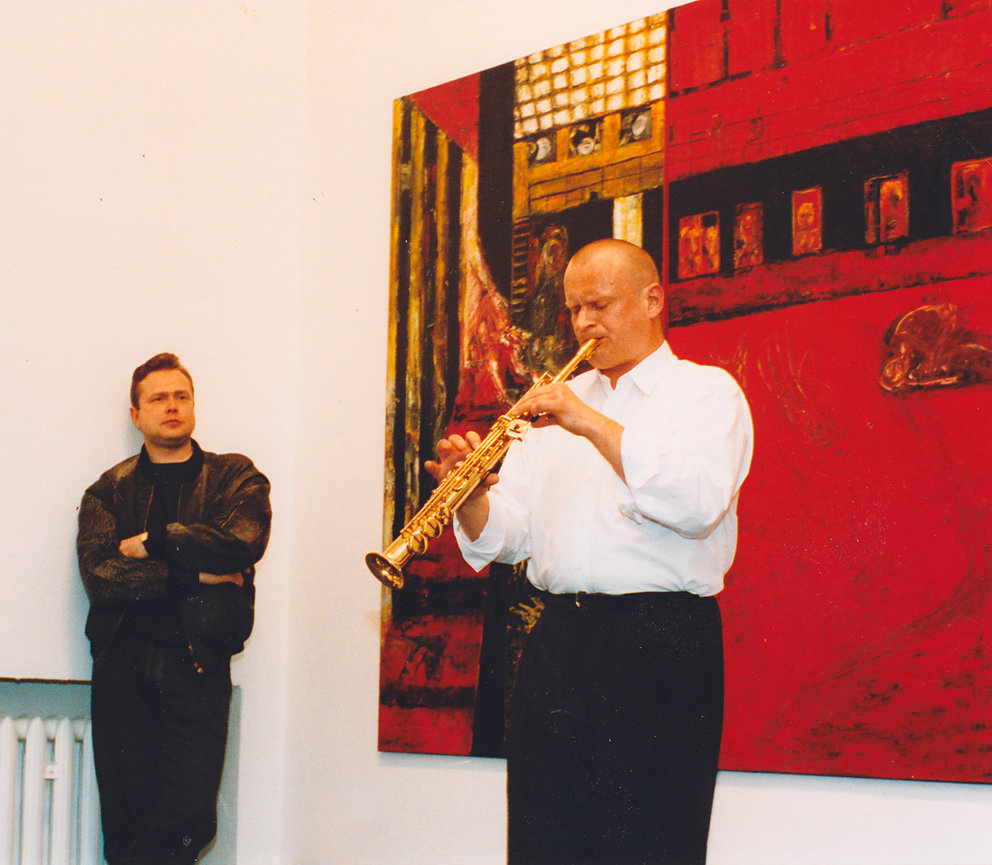 Eröffnung Galerie am Baumschulenweg - Studio Bildende Kunst, Berlin, Christoph Tannert und Dietmar Diesner, 1992