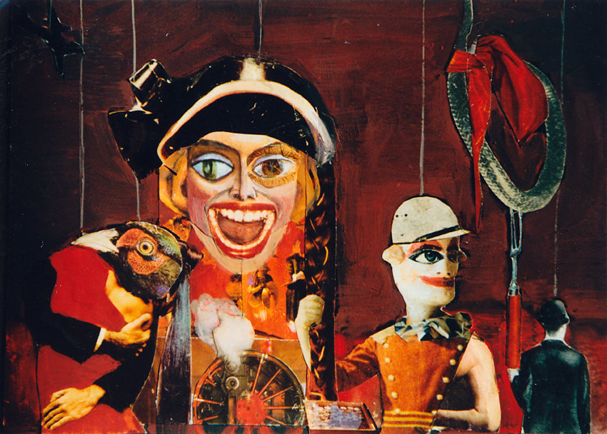 "Marionetten", Collage, 1975