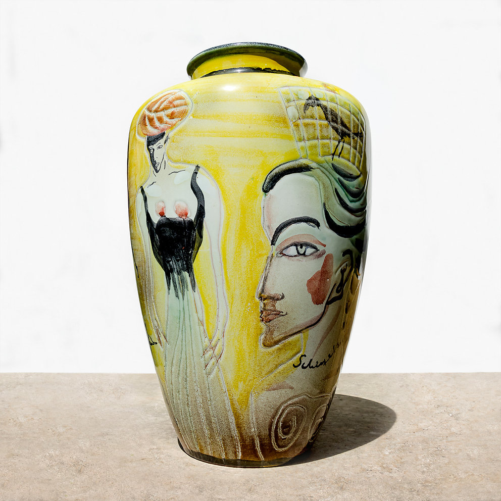 Bodenvase (Majolika - Abguß Max Laeuger Vase von 1900), Majolika 2001